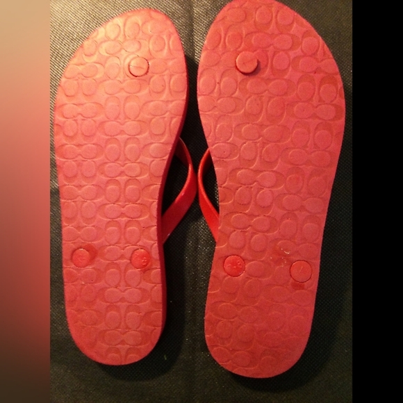 Coach  - Abbigail Floral Thong Style Flip Flops, Size 7-8, Straps, Sorry No Box - Picture 7 of 8